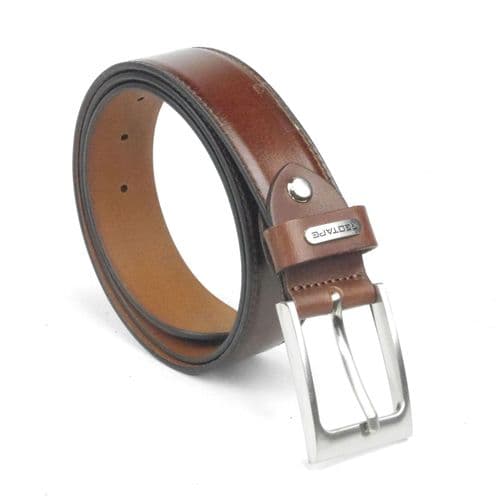 Red Tape - Mens Leather Belt Brown